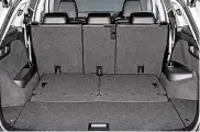  ??  ?? REAR SEATING Middle row of seats slides back and forth; boot has up to 720 litres of space; third row lifts out of floor