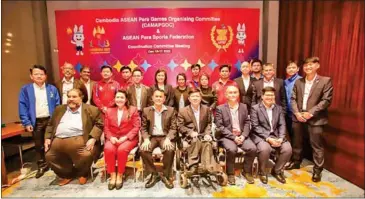 ?? CAMBODIA 2023 ?? ASEAN Para Sport Federation Coordinati­on committee in a group photo on December 17.