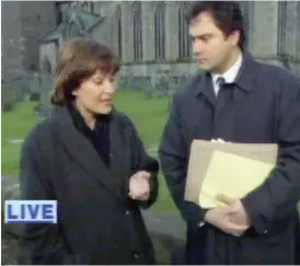 ??  ?? ‘HORRENDOUS GRIEF’: Lorraine Kelly and Eamonn Holmes in Dunblane