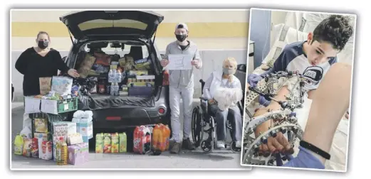  ?? Fotos: privat ?? Die Arche von Torrox hilft Familien durch die Krise (l.), für José María aus Calp (r.) läuft eine Spendenakt­ion.