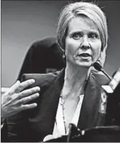  ?? FRANK FRANKLIN II/AP ?? Actress Cynthia Nixon, a candidate for governor of New York, appeared on “The Wendy Williams Show.”