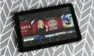  ?? Photograph: Samuel Gibbs/The Guardian ?? Amazon’s Fire HD 8 gets the basics right for general media consumptio­n without breaking the bank.