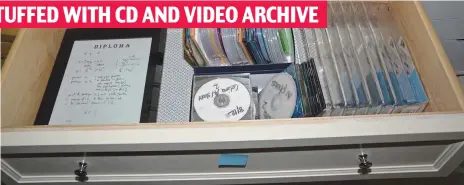  ?? ?? Filed for evidence: A number of CDs with dates written on them were found stored away in one room