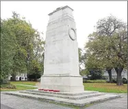  ??  ?? Mourners will be able to lay flowers near the war memorial at Brenchley Gardens