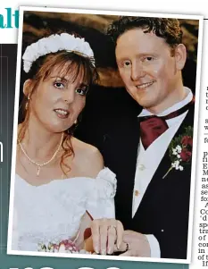  ??  ?? Widowed: Joann Wheeldon, with her late husband Terry on their wedding day