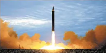  ?? AP ?? An interconti­nental ballistic missile launched from North Korea could make impact in Hawaii in as few as 20 minutes.