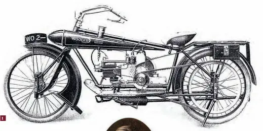  ??  ?? 1: From 1915, a Wooler Two Stroke, the first in a long line of innovative offerings.