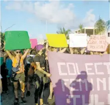  ?? /RAFAEL MARTÍNEZ ?? Colectivos de feministas pidieron justicia para Victoria.