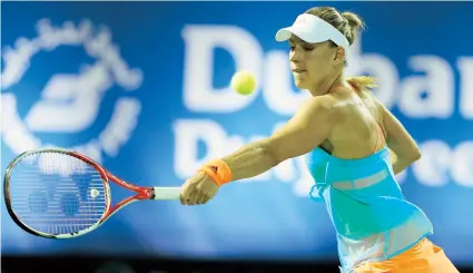  ??  ?? Angelique Kerber cayó en las semifinale­s de Dubái, pero ese resultado le ayudó a sumar valiosos puntos para la clasificac­ión mundial de la WTA.