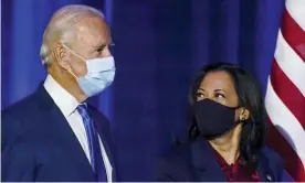  ?? Photograph: Carolyn Kaster/AP ?? Joe Biden and Kamala Harris have announced the make-up of their communicat­ion teams