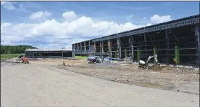  ?? (NWA Democrat-Gazette/Thomas Saccente) ?? Constructi­on of the Fort Smith School District’s Peak Innovation Center at 5900 Painter Lane will not be finished in time for the start of the fall semester on Aug. 16.