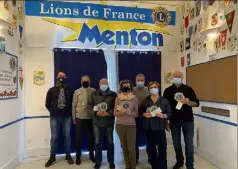 ?? (DR) ?? Le Lions club de Menton a remis le fruit de ses actions solidaires à des associatio­ns du Mentonnais.