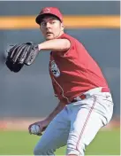  ?? KAREEM ELGAZZAR/CINCINNATI ENQUIRER ?? Reds starting pitcher Trevor Bauer goes through a spring training workout Feb. 15 in Goodyear, Ariz.