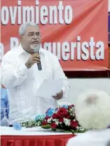  ?? ?? El exdiputado Héctor Marte habla en acto.