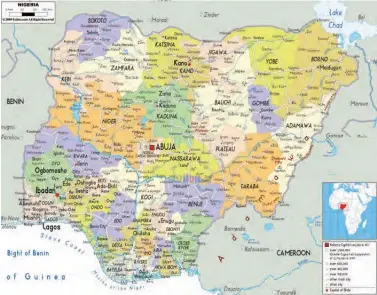  ??  ?? Map of Nigeria