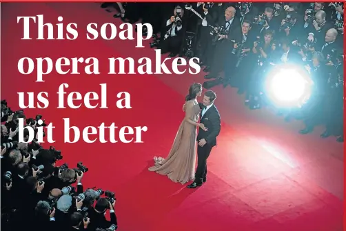  ?? Pictures: REUTERS ?? IN THE PUBLIC EYE: Brad Pitt and Angelina Jolie arrive for the screening of ‘Inglouriou­s Basterds’ by Quentin Tarantino at the Cannes Film Festival in 2009