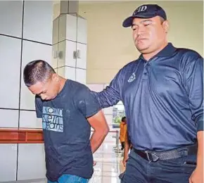  ?? PIC BY FAIZ ANUAR ?? Muhammad Syafi’ei Hasan, 24, pleaded guilty to voluntaril­y causing hurt in committing robbery.