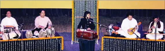  ?? IANS ?? Singer Pankaj Udhas performing at a programme organised to celebrate former Prime Minister Atal Bihari Vajpayee’s 93rd birthday in New Delhi on 25 December 2017.