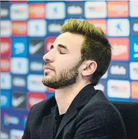 ?? FOTOS: M. MONTILLA ?? Sergi Samper (24 años) se emocionó en su despedida como jugador del Barça