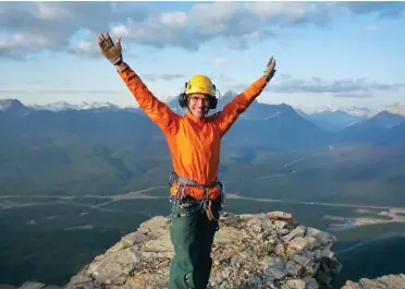  ??  ?? Above: Mark Ledwidge during a rescue on Castle Mountain in Banff National Park in 2012