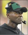  ?? Joe Robbins / Getty Images ?? Coach Todd Bowles watches his Jets play the Browns in Cleveland on Thursday.