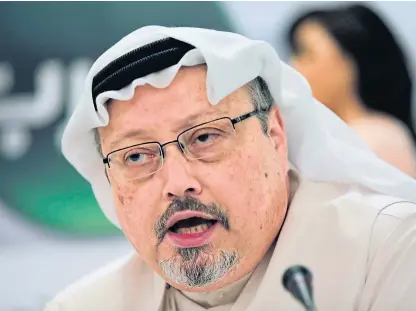  ?? Picture: AP. ?? Saudi journalist Jamal Khashoggi speaking during a press conference in Bahrain.