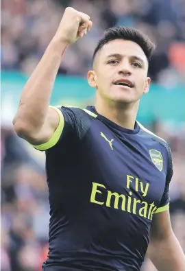  ?? Picture: Getty Images ?? HOPEFUL. Arsenal manager Arsene Wenger is confident Alexis Sanchez (above) will be firing for the Gunners again despite his transfer falling apart.