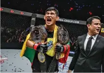  ??  ?? ONE Championsh­ip Middleweig­ht World Champion “The Burmese Python” Aung La N Sang of Myanmar will defend his title against Ken Hasegawa of Japan in the main event for “ONE: Spirit of a Warrior” on June 29 in Yangon.