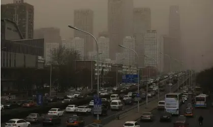  ?? Photograph: Wu Hong/EPA ?? Dust and sand pollution causes smog in Beijing.
