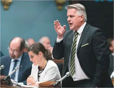  ?? JACQUES BOISSINOT LA PRESSE CANADIENNE ?? La députée péquiste Agnès Maltais et le député caquiste Simon Jolin-Barrette ont mis sur la sellette le ministre des Transports, Laurent Lessard, en soulevant un troisième cas de conflit d’intérêts, selon eux, concernant Yvon Nadeau.