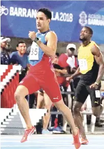  ?? CORTESÍA FERNANDO NERIS ?? Esperanza. Hoy, el medallista olímpico Luguelín Santos tratará de darle otra presea al país. Fue el mejor de su heat con 46.10.