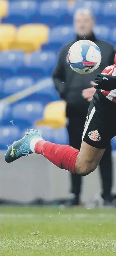  ??  ?? Sunderland defender Jordan Willis in action against AFC Wimbledon at Plough Lane last month.