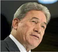  ?? PHOTO: STUFF ?? NZ First leader Winston Peters announces the coalition Government formed by his party and Labour.