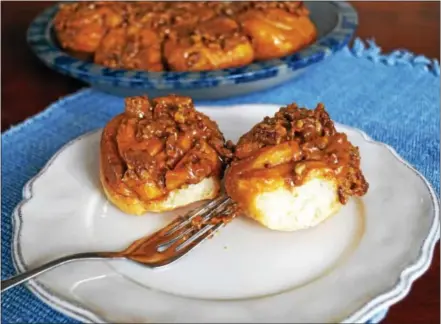  ?? PHOTO BY EMILY RYAN ?? These caramel pecan rolls are “really, really simple,” says chef Janice Wiley.