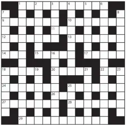  ?? PRIZES of £20 will be awarded to the senders of the first three correct solutions checked. Solutions to: Daily Mail Prize Crossword No. 15,827, PO BOX 3451, Norwich NR7 7NR. Entries may be submitted by second-class post. Envelopes must be postmarked no la ?? No 15,827