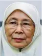  ??  ?? Datuk Seri Dr Wan Azizah Wan Ismail