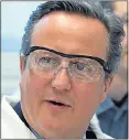  ??  ?? David Cameron yesterday at the Cambridge research HQ