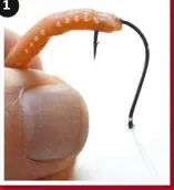  ??  ?? Insert hook into nose of lure so the hook point pokes out the bottom of the lure.