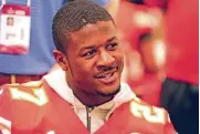  ?? CHARLES TRAINOR JR ctrainor@miamiheral­d.com ?? Kansas City Chiefs CB Rashad Fenton said that DB coach Sam Madison’s energy and passion rubs off on the team.