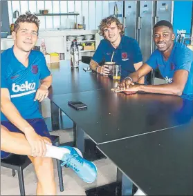  ?? FOTO: FCB ?? Sergi Roberto (29) y Ousmane Dembélé (24) podrían recalar en el Manchester City