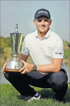  ?? AFP PHOTO ?? Matt Wallace of England got his second victory on the European Tour.