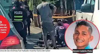  ?? Elmer Quintero/ El Siglo ?? Una de las víctimas fue hallado muerto fuera del taller Steven Cedeño Pinto