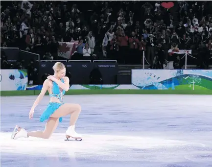  ?? YURI KADOBNOV, GETTY IMAGES FILES ?? Feb. 12-28, 2010: After a $23.7-million renovation, the Coliseum became one of the prime venues for the 2010 Winter Olympics, hosting figure skating and short-track speedskati­ng. She may not have won gold, but Joannie Rochette’s bronze-medal...