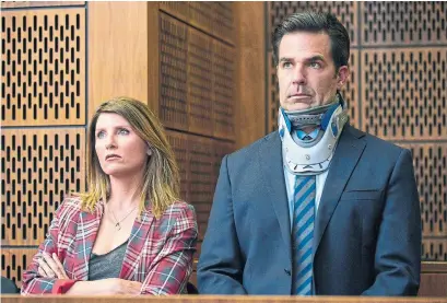  ?? MARK JOHNSON ?? Sharon Horgan and Rob Delaney in Catastroph­e, which offers a distinct blend of uproarious humour and brutal emotional honesty.