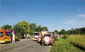  ?? (Photos M.C.) ?? Deux véhicules légers se sont percutés de face à pleine vitesse, entre Brignoles et Tourves.