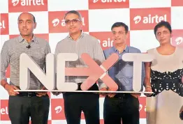  ?? — AGE ?? Bharti Airtel managing director and CEO (India and South Asia) Gopal Vittal (left) at the announceme­nt of Project Next in New Delhi on Monday