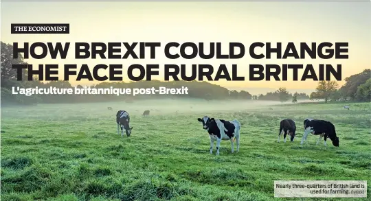  ?? (Istock) ?? Nearly three-quarters of British land is used for farming.