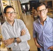  ?? Carolyn Cole Los Angeles Times ?? NEIL BLUMENTHAL, left, and Dave Gilboa drew from Jack Kerouac to name their firm Warby Parker.