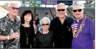  ??  ?? John Youngblood, Gayla Jungmeyer, Priscilla Youngblood, Dennis Jungmeyer and Terry Vick