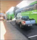  ?? PICTURE / SUPPLIED ?? Even if the ute wasn’t there, Kerikeri’s ‘temporary’ InterCity bus station clearly doesn’t work according a fearful Kerikeri resident.